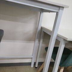 J1968【リユースのサカイ柏店】HOMOOI　カウンターテーブルセット　椅子2脚付　大理石柄　　クリーニング済　参考価格17,999円の画像