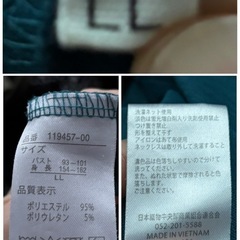 ブルーの長袖チュニック LL☆の画像