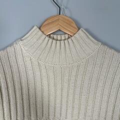 Simplishite シンプリシテェ 長袖ニット アクリル/ナイロン ホワイト レディース【古着】【中古】の画像