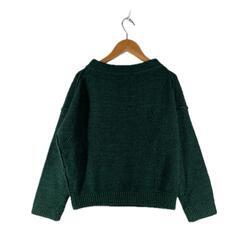 Simplicite シンプリシテェ 長袖ニット ポリエステル グリーン レディース【古着】【中古】の画像