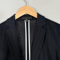 Icybee アイシービー ノーカラージャケット ナイロン/コットン レディース 36【古着】【中古】の画像