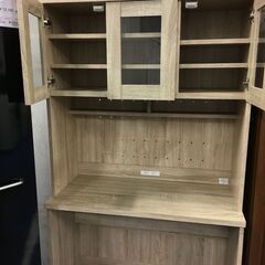 ★リユースのサカイ横浜南店★YM1732  レンジボード ライトブラウン W90×D41.5×H183 クリーニング済みの画像