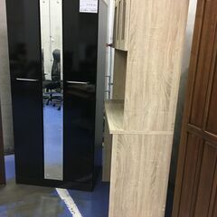 ★リユースのサカイ横浜南店★YM1732  レンジボード ライトブラウン W90×D41.5×H183 クリーニング済みの画像