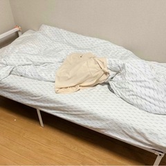 IKEA シングルベッド一式（GRIMSBU＋すのこ＋VADSÖマットレス）の画像