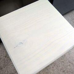 ニトリ サイドテーブル 30×30×高さ50cm 天板下収納 引出し付き ルカWW 天然木 ホワイト系 ☆ 札幌市北区屯田の画像