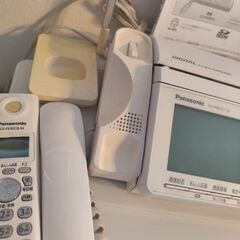 Panasonic FAX電話機 KX-PW521-W｜子機1台付・親機通話不良あり（ジャンク）の画像