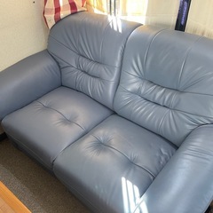 【50円】応接用ソファ2点セット（2人掛け＋コーナー）【厚木市岡田・要積載車】の画像