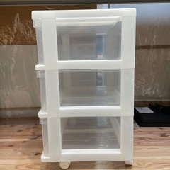 【収納ケース３段】【ニトリ】※在庫２点❗️クリーニング済み【管理番号】1222 橋の画像