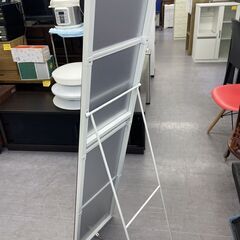 スタンドミラー 高さ147ｃｍ ホワイト 白 姿見 鏡 ミラー 全身鏡 札幌市手稲区の画像