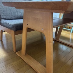 ★NEW【取引き中】机保護マット付き* ナフコ TWO-ONE STYLE ダイニングテーブルセットの画像