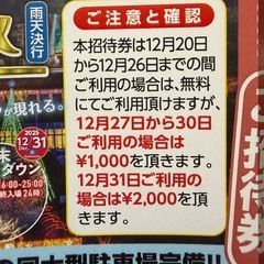 クリスマスファンタジー　招待チケット大人のみの画像