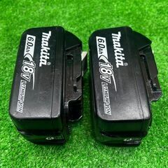 マキタ(makita) BL1860B リチウムイオンバッテリー 18V/6.0Ah 2個セット　充電回数8回、12回【船橋馬込店】【店頭取引限定】【中古】管理番号：ITFRGB2VY1FGの画像
