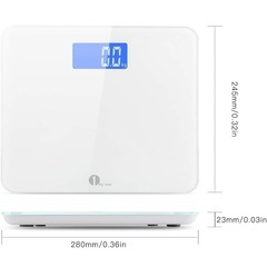 【美品】1 by one デジタル体重計 ホワイトの画像