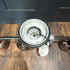 ニトリ シーリングライト Nウッドリング LED電球付き ダークブラウンの画像