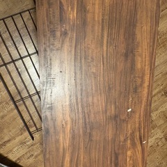 ニトリ(NITORI) 折りたたみテーブル シェルフィ2 9045 ミドルブラウン 幅90×奥行45×高さ32cm 8761072の画像