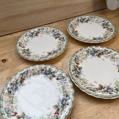 HOYA CHINA FRUHARDY 花柄　プレート4枚　ホーヤチャイナ　美品の画像