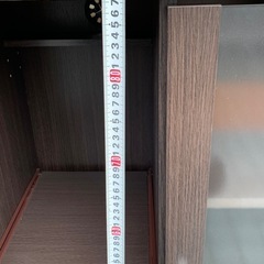 ★オシャレ★キッチン収納 キャビネット スライドカウンター付 木目調・高さ89cm×横幅60cm×奥行き39.5cm ※詳しい状態等は現物にてご確認ください。 の画像