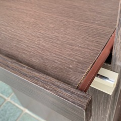 ★オシャレ★キッチン収納 キャビネット スライドカウンター付 木目調・高さ89cm×横幅60cm×奥行き39.5cm ※詳しい状態等は現物にてご確認ください。 の画像