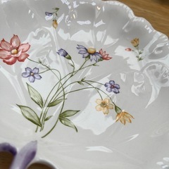 富永 Tominaga sweet-mary 花柄 プレート 陶器 2枚セットの画像