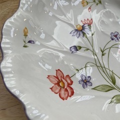 富永 Tominaga sweet-mary 花柄 プレート 陶器 2枚セットの画像