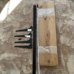 足場板２枚付きファション棚受の画像