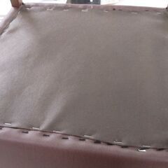 ニトリ アームチェア② スチール脚チェア ブラウン系 PVC ダイニングチェア パーソナルチェア 店舗 札幌市北区屯田の画像