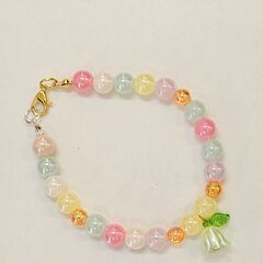 ⊰✿ハンドメイド✿⊱ ブレスレット 一点物 ビーズ  18.5cmの画像