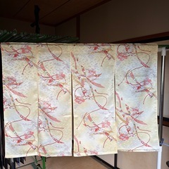 着物素材リメイク暖簾　横幅〜110–丈幅〜80!
の画像