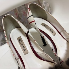 DIANA ハイヒール 23cm ホワイト/レッドの画像