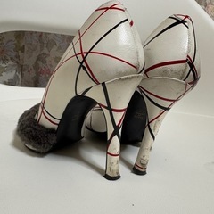 DIANA ハイヒール 23cm ホワイト/レッドの画像