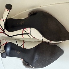 DIANA ハイヒール 23cm ホワイト/レッドの画像