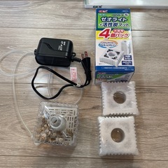 GEX水槽2つ、エアーポンプなどまとめ売りの画像