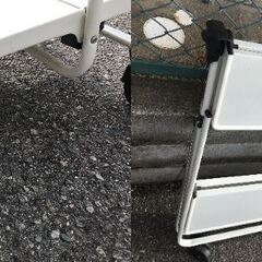 JM20564K)折畳ワゴン＜幅：約60cm 高さ：約72cm 奥行：40cm＞中古品【取りに来られる方限定の画像