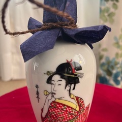 浮世絵　伝統的美人画　徳利　おちょこセット　日本酒　180ml市島酒造　未開封の画像