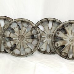 年末年始営業のお知らせ】12月29日～1月4日までお休みとさせていただきます △ TOYOTA トヨタ 純正ホイールキャップ 15インチ 15インチホイールカバー  ホイールキャップ 4本 1台分 42602-28430 キズ、汚れありの画像