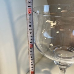 ガラス製　フラワーベース　花瓶　金魚鉢ワイングラス　アンティーク　インテリアの画像