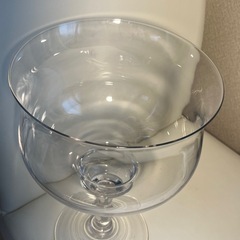 ガラス製　フラワーベース　花瓶　金魚鉢ワイングラス　アンティーク　インテリアの画像