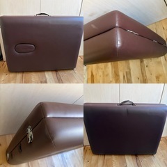 セブンビューティ　 有孔　ブラウン　ケース付き　 エステ マッサージベッド　 施術ベッド 折りたたみベッド 整体　接骨院の画像