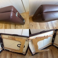 セブンビューティ　 有孔　ブラウン　ケース付き　 エステ マッサージベッド　 施術ベッド 折りたたみベッド 整体　接骨院の画像