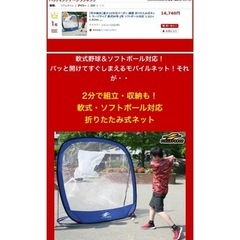 フィールドフォース　折りたたみ式　バッティングネットの画像