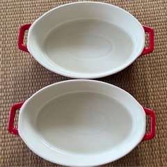 耐熱グラタン皿2枚★大きめ★クリスマスの画像