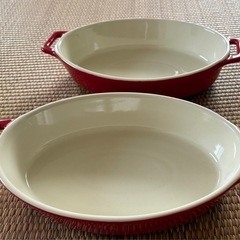 耐熱グラタン皿2枚★大きめ★クリスマスの画像