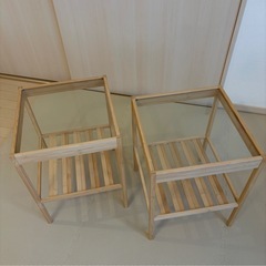 IKEA    サイドテーブル【2個セット】美品の画像