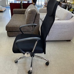 12/25まで店頭商品一部を除き半額クリスマスSALE!!開催中 　K2512-237 オフィスチェア ハイチェア ブラック メッシュ キャスター付き キズ汚れ有りの画像