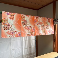素敵な柄、着物リメイク暖簾のれん！！の画像