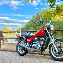 旧車、希少車、実質ワンオーナー！ホンダNV400カスタム　国産アメリカン、Vツイン、予備部品多数差し上げます！の画像