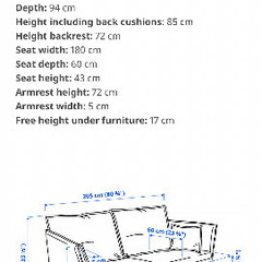 IKEA 3人がけソファの画像