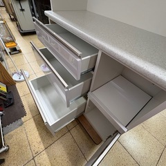 《リユースマン倉敷》ニトリキッチンボード ホワイト 食器棚 キッチン収納の画像