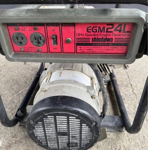 A-282△ v 岐阜発/ 新ダイワ/ EGM24L/ 発電機/ 50/60Hz/ 実動 動画ジェネレーター/ 現状品/ R7.5/9