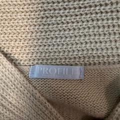 【PROFILE】ベージュのラメ入りリブニットの画像